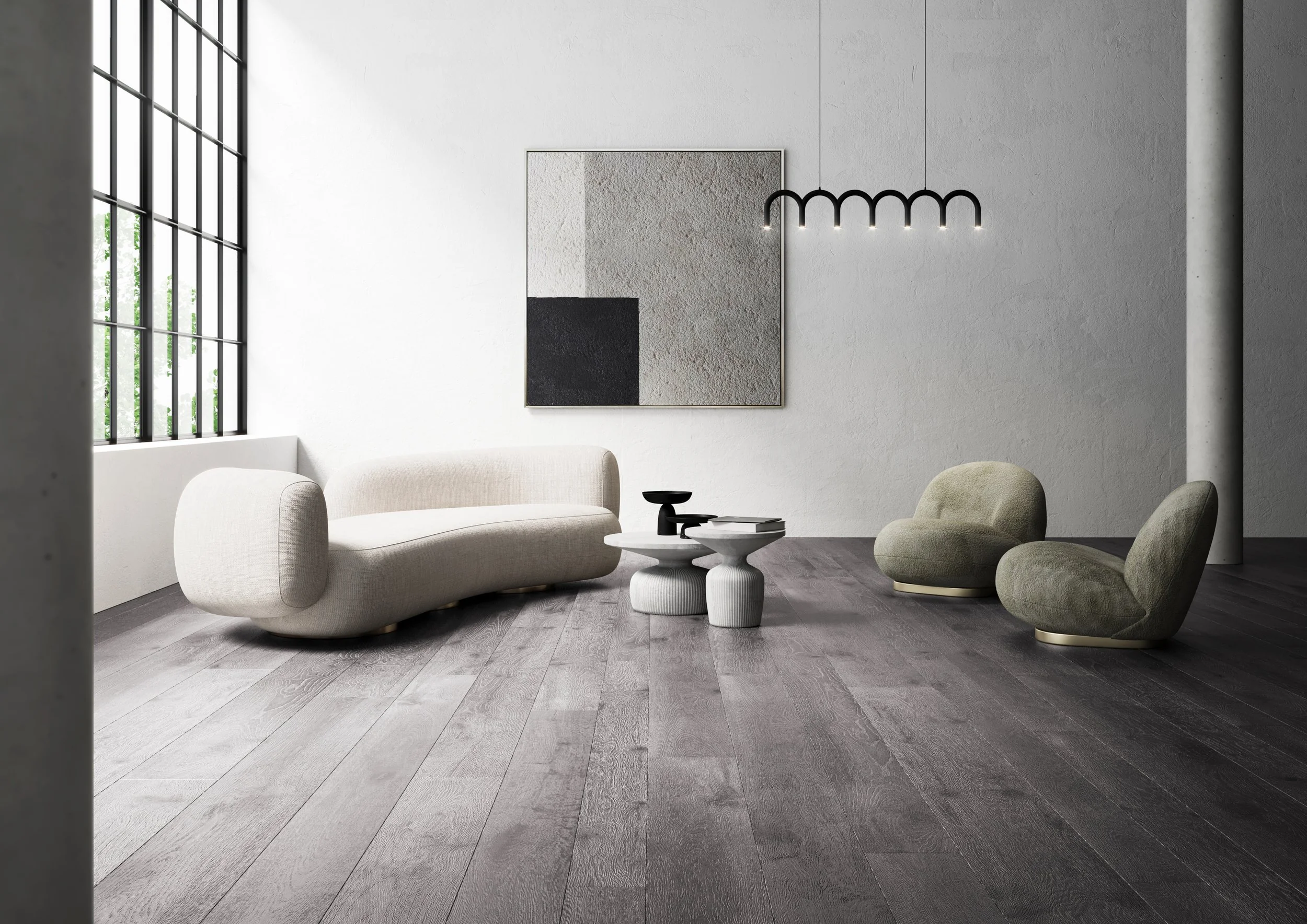 Espacio habitacional con tablas de campo Misano